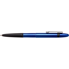 Fisher Blueberry Bullet Space Pen with Matte Black Finger Grip & Clip