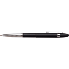 Fisher Matte Black Bullet Space Pen with Chrome Finger Grip & Clip
