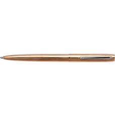 Fisher Raw Brass Cap-O-Matic Space Pen with Chrome Pocket Clip
