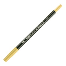 Marvy Le Plume II Double Ended Watercolor Marker, Gold Ochre