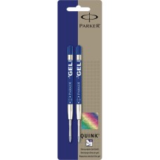 Parker Gel  Pen Refills, Medium Blue, 2pk