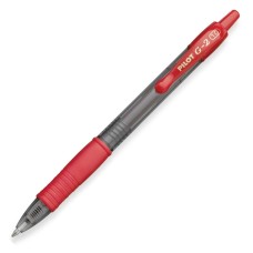 Pilot G2-1 Retractable Gel Rollerball, Bold, Red