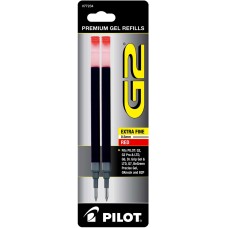Pilot BG25R G2 Gel Ink Refills, Extra Fine, Red