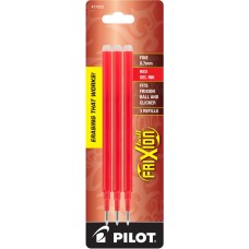 Pilot FriXion Refill, Fine Point, Red, 3pk