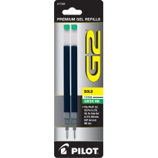 Pilot BG21R G2 Gel Ink Refills, Bold, Green