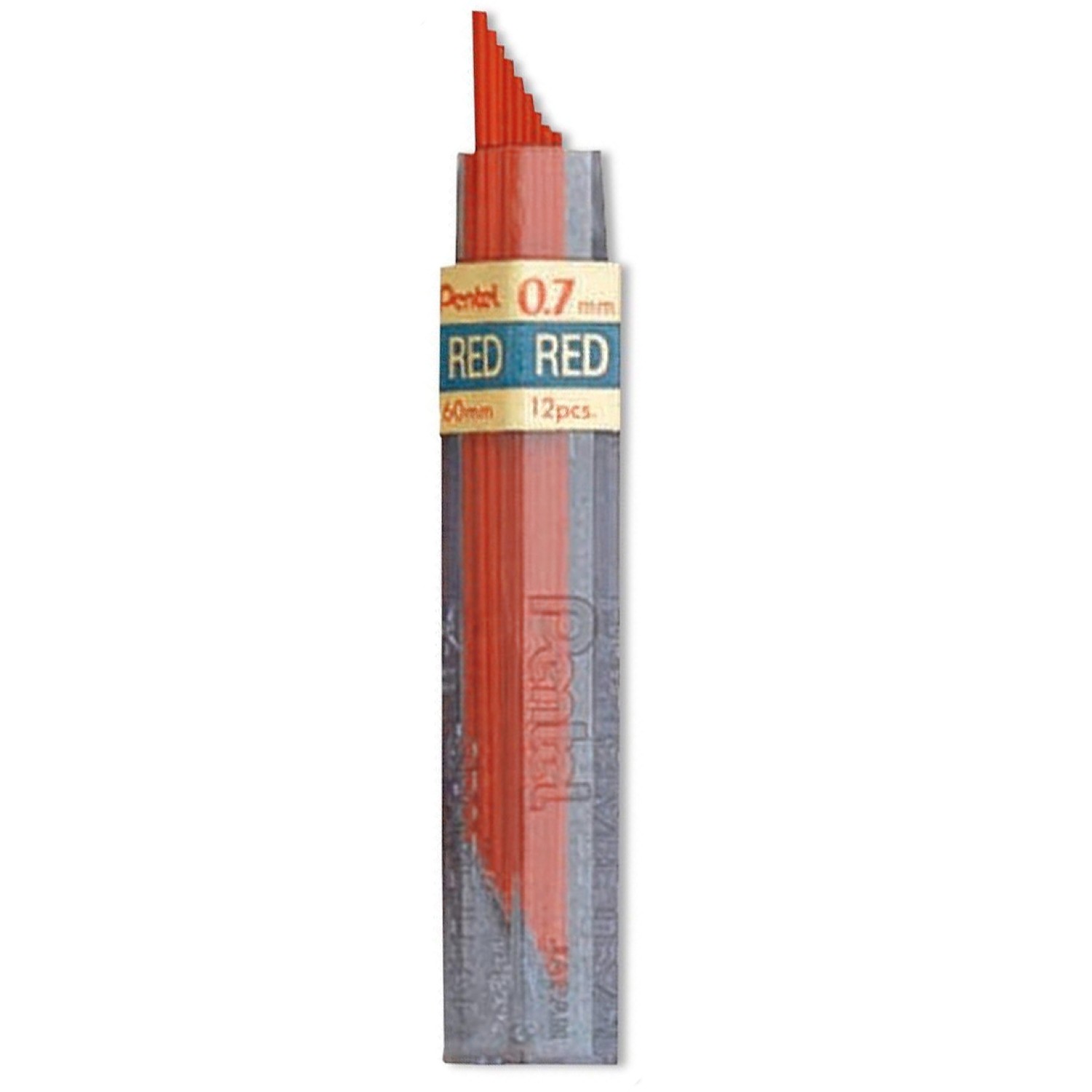 Pentel Colored Lead, 0.7mm Red 12 Leads 