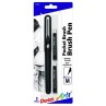 Pentel Arts Pocket Brush Pen with Refills  1 Pen + 2 Refills Carded